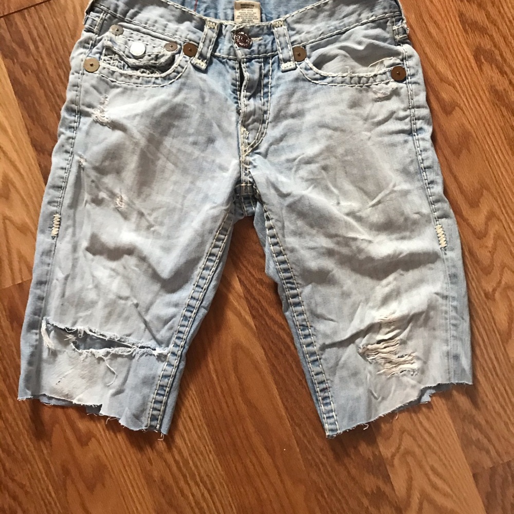 True Religion jean shorts denim blue in great shape